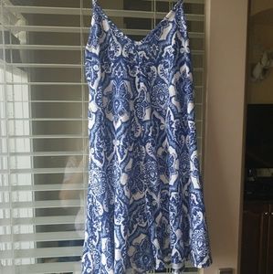 Blue pattern romper